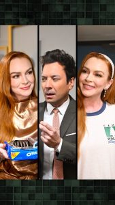 Lindsay Lohan Instagram - They’re like… Twins! @lindsaylohan #TheParentTrap #FallonTonight The Tonight Show Starring Jimmy Fallon
