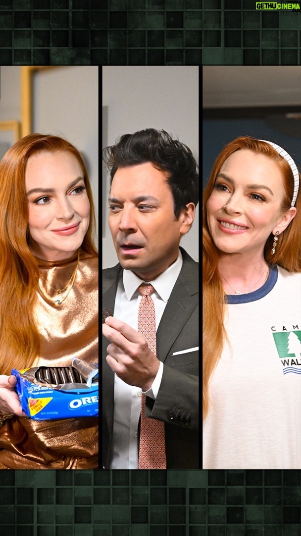 Lindsay Lohan Instagram - They’re like… Twins! @lindsaylohan #TheParentTrap #FallonTonight The Tonight Show Starring Jimmy Fallon