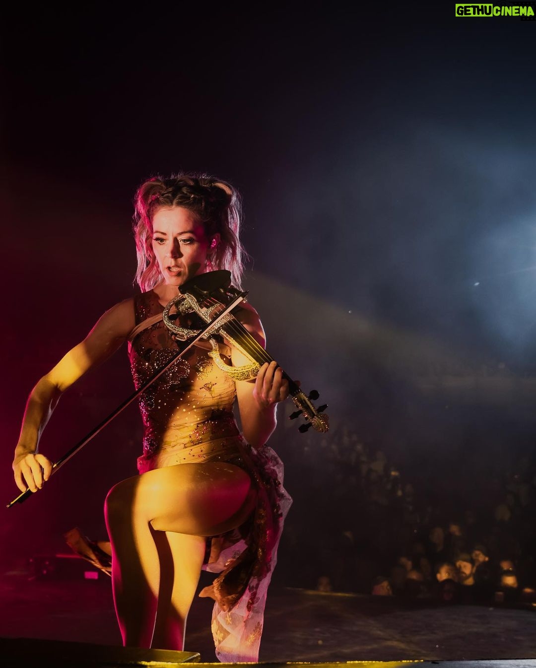 Lindsey Stirling Instagram - Audience facing expression Vs. The away facing/ deep breath expression.