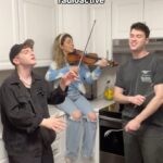 Lindsey Stirling Instagram – lindsey is amazing at violin, but i think jonathan’s spoon playing is pretty impressive too 😅 #sing #radioactive #lindseystirling @lindseystirling @jonathantilkin