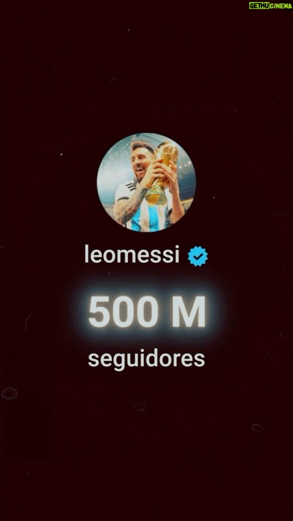 Lionel Messi Instagram - 5️⃣0️⃣0️⃣ Millones de Gracias por estar siempre!!