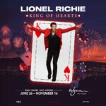 Lionel Richie Instagram - JUST ANNOUNCED: Lionel Richie: King of Hearts at the Encore Theater at @wynnlasvegas has been extended into 2024! 🎟️ Link to get tickets in my bio 🎟️ VIP Experience Packages and general tickets are on sale now! VIP Packages include: - Premium upfront seating (including the first row) - Special on-stage photo opportunity with Lionel’s piano - Exclusive collectable merch package curated by Lionel - VIP venue entry and check-in
