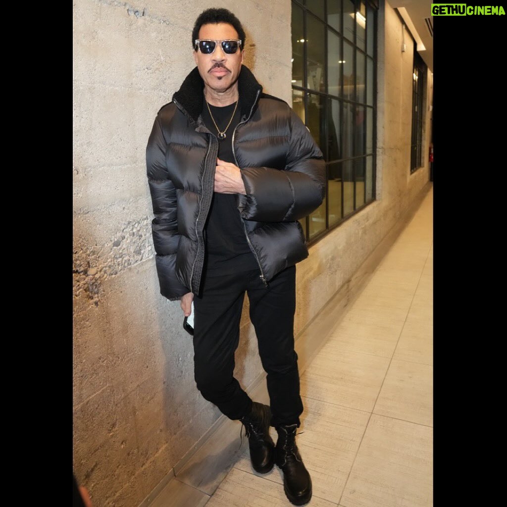 Lionel Richie Instagram - Here we go β¦! Lights, camera, Sundance! π₯ THE GREATEST NIGHT IN POP @sundanceorg Director Bao Nguyen Producer Julia Nottingham Producer Bruce Eskowitz Producer Lionel Richie Sundance BTS in @rickowensonline x @moncler puffer, @ragandbone jeans, @rickowensonline boots and @oliverpeoples sunglasses #styledbydavethomas #sundance