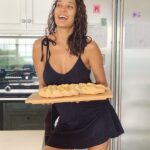 Lisa Haydon Instagram – This bread 🥖 recipe so good your husband won’t be able to 👉keep his HANDS OFF IT 😛😛 it will also keep your kids busy kneading ,shaping , rolling, hammering for hourssss… and if your market, like ours has run out of brown flour and yeast 🙀because we are all #stayathome baking. I am posting a great alternative recipe… that we made today 👆

Heat oven to 180c 
Dissolve 2 tablespoons of yeast into 1/2 a  cup of warm water. Let it proof for 10 mins 
In a large bowl mix 
2 cups hot water 
1/3 cup of oil ( I use olive) 
3 tablespoons of sugar 
1 tablespoon of salt 
Then add in 3 cups of any flour of your choice along with the risen/ proofed yeast( it should be big and foamy) .. I have used all purpose , brown , white , and a mix of all three flours .. they all work. Once combined , add in another 3 1/2 cups of flour. You will know when your bread is ready to knead. So, Go ahead and knead it. I keep adding flour till it is not sticky and wet… in case it needs more. 
If you’ve got kids, this is a great toy! I let them make all sorts of shapes and you can bake it any way you like. I roll ours out in three parts 9×12” and then roll it up. 
Then , bake for 45 mins. I like my bread slightly under baked as it’s more chewy. 
Now, if you don’t have yeast or regular flour then…. in a large bowl combine 
1 can (330ml) of beer 
2 tablespoons olive oil (or any veg oil)
2 teaspoons of salt 
2 tablespoons brown sugar 
650 grams of self raising flour 
Mix, then knead, then bake for 25-30 mins at 180-200 degrees Celsius. 
This is a much easier recipe. Not as healthy!  but very quick . and easy also if you aren’t used to working with yeast. 
And if you haven’t checked out the @phoolversha  link in my bio pls do to help feed displaced daily wage earners, slum families in Mumbai. Every bit feeds ! 🙏❤️❤️