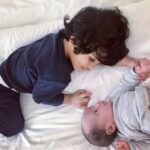 Lisa Haydon Instagram – This little blessing has touched my heart in a way nothing else ever has. Been totally speechless and in love watching you both and can’t believe I get to be your mama. ‘Leo & Zack’ #Brothers
And my forever valentine— Yesterday was our 5 year anniversary of the day we met, on Feb 13th one freaky Friday, life has never been the same since. Thank you for building family with me. 
#HeartRevolution 💙💙💙🧡