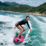 Lisa Haydon Instagram - 🏄‍♀️ riding an endlessss wave.... well almost🤪 #practisemakesprogress