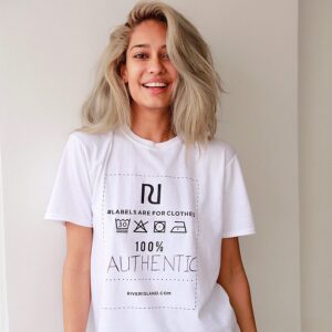 Lisa Haydon Instagram - Keepin’ it 💯% authentic 😉

And because everybody should be fearless and free to be their true selves without fear of 'labelling' -  for every t-shirt sale, £3 will be donated to @ditchthelabel, share this with #labelsareforclothes @riverisland, and they'll donate a further £1! #LabelsAreForClothes