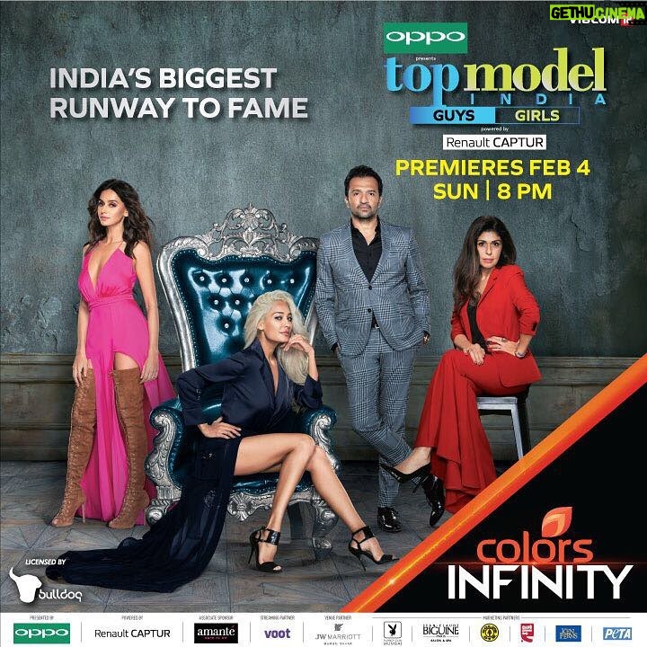 Lisa Haydon Instagram - Top Model is almost here ! And this time we have 👦🏻’s and 👧🏻’s. Starting 4th feb on @colorsinfinitytv with this 👆🏽dream team @anaitashroffadajania @atulkasbekar and @shibanidandekar