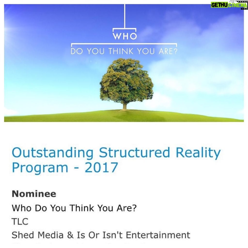 Lisa Kudrow Instagram - Thank you @televisionacad voters! Congrats to our whole #wdytya family for the 2017 #emmyawards nomination! @danbucatinsky @tlc @ancestry 🏆