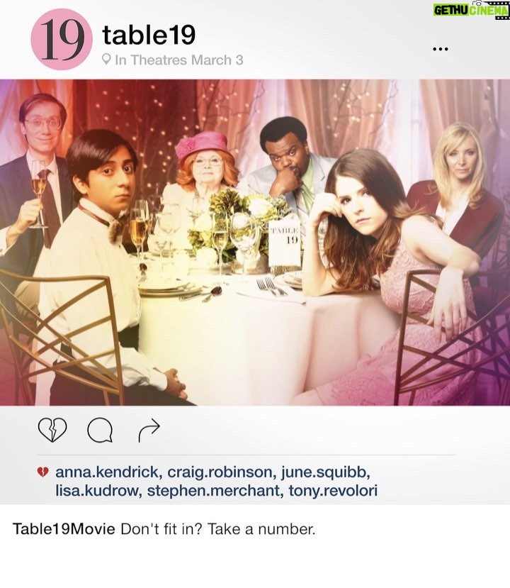 Lisa Kudrow Instagram - Heehee! #TABLE19 😄