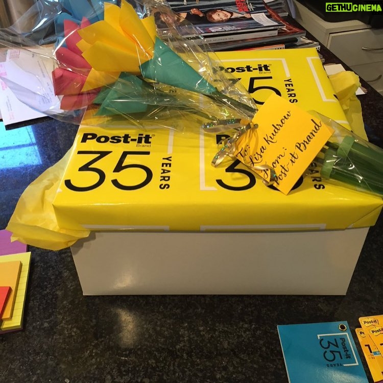 Lisa Kudrow Instagram - Look what I got from Post-It! So thrilling to me! 🗳💛