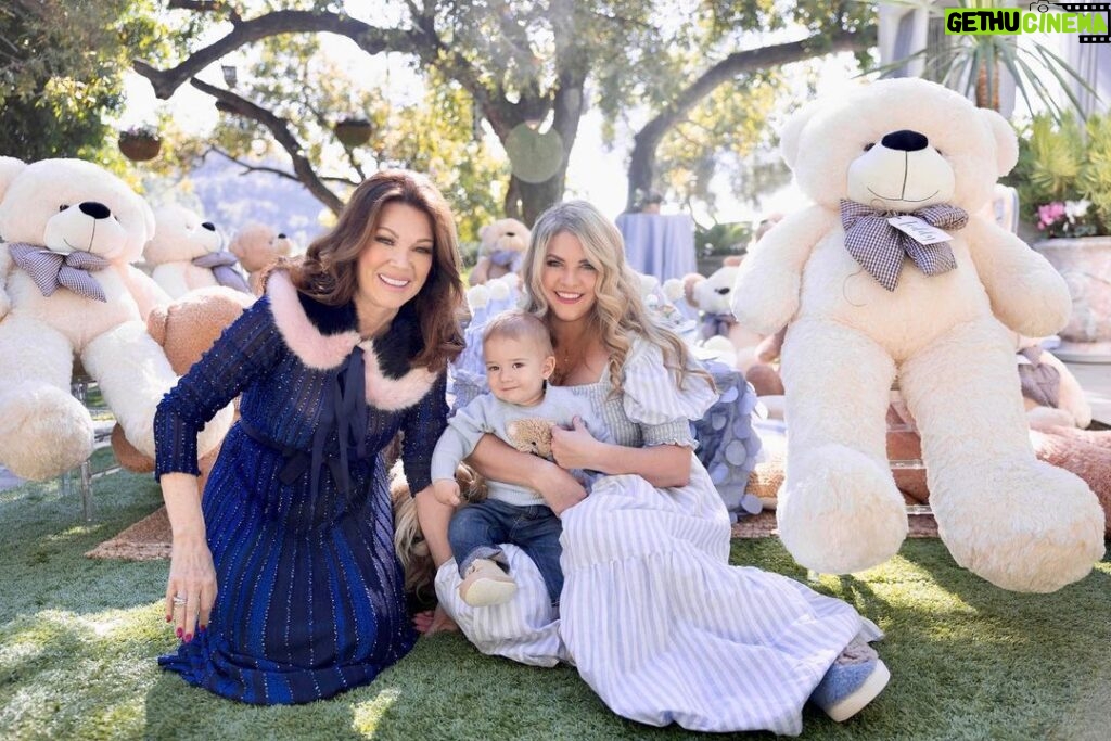 Lisa Vanderpump Instagram - Happy First Birthday Teddy! Theodore’s Teddy Bear Picnic was a dream 😍🧸 Love my little man! Thank you to @giantteddy for the bears! And everyone for making it so special 💕 Planning + table + design: @picnic_and_petal Balloons + styling: @glitzandgather Florals: @lovestruckblooms Softplay: @landofawes Mini Bouncer: @minicastlesco Custom acrylics: @atomickraftworks Tableware: @shopprettyday Custom cups: @pineappleproper Custom party hats: @_opalco Custom bracelet favors: @blueberryblooms Custom napkins + waters: @branditbyb Custom gift tags + vinyl: @carlson_creations Table linens: @cvlinens Rentals: @inspired_events_collective Cake + Carmel apples: @tinderboxbakery Cupcakes: @__thewoodenspoon__ Custom macarons: @boymama_bakes Custom sugar cookies: @megans.bakes Mini donuts: @sweetandsucculenttreats Custom cake pops + rice crispies: @sweetdessertsbymaribel Custom chip bags: @withlovejoce Charcuterie board: @bon_appecheese and @nikkiryanphotography @mccallmediamanagement for gorgeous photos!