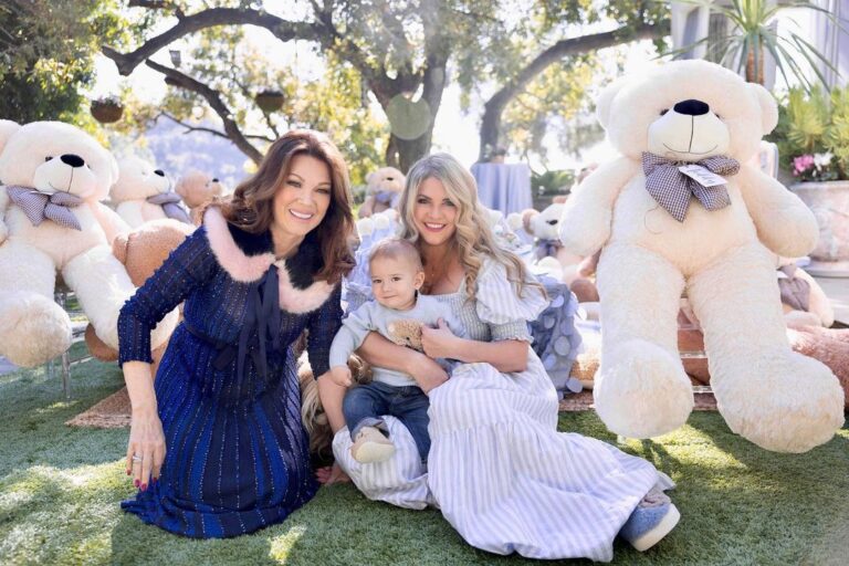 Lisa Vanderpump Instagram - Happy First Birthday Teddy! Theodore’s Teddy Bear Picnic was a dream 😍🧸 Love my little man! Thank you to @giantteddy for the bears! And everyone for making it so special 💕 Planning + table + design: @picnic_and_petal Balloons + styling: @glitzandgather Florals: @lovestruckblooms Softplay: @landofawes Mini Bouncer: @minicastlesco Custom acrylics: @atomickraftworks Tableware: @shopprettyday Custom cups: @pineappleproper Custom party hats: @_opalco Custom bracelet favors: @blueberryblooms Custom napkins + waters: @branditbyb Custom gift tags + vinyl: @carlson_creations Table linens: @cvlinens Rentals: @inspired_events_collective Cake + Carmel apples: @tinderboxbakery Cupcakes: @__thewoodenspoon__ Custom macarons: @boymama_bakes Custom sugar cookies: @megans.bakes Mini donuts: @sweetandsucculenttreats Custom cake pops + rice crispies: @sweetdessertsbymaribel Custom chip bags: @withlovejoce Charcuterie board: @bon_appecheese and @nikkiryanphotography @mccallmediamanagement for gorgeous photos!