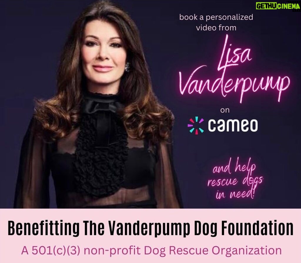 Lisa Vanderpump Instagram - It’s my birthday 🎉 and my only wish is for me to reach my goal of donating $500k of @cameo proceeds to @vanderpumpdogs ! I am only 4 cameos away from reaching my goal so anybody who has been thinking of getting one, I will do the next 4 today on my birthday!!! You have all helped me rescue so many dogs and I thank you from the bottom of my heart! Link is in my stories! 💕