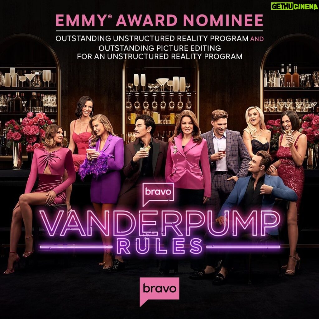 Lisa Vanderpump Instagram - #PumpRules is EMMY NOMINATED!!!!! Outstanding Unstructured Reality Program and Outstanding Picture Editing for an Unstructured Reality Program! Congratulations to everyone who has poured their heart and soul into this show for the past decade! @BravoTV