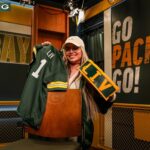 Liv Morgan Instagram – @wwe Superstar @yaonlylivvonce is here! Liv Morgan took a tour of @lambeaufield & surprised @showtyme_33 with a #Packers WWE Legacy Title Belt. 🏆 #GoPackGo Lambeau Field