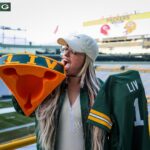Liv Morgan Instagram – @wwe Superstar @yaonlylivvonce is here! Liv Morgan took a tour of @lambeaufield & surprised @showtyme_33 with a #Packers WWE Legacy Title Belt. 🏆 #GoPackGo Lambeau Field