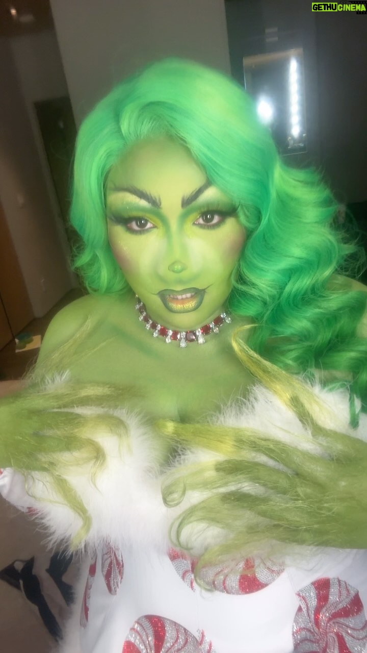 Lizzo Instagram - This grinch costume is the only thing saving me from depression rn 💚