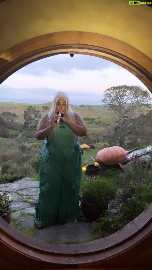 Lizzo Instagram - Lizzolas in her natural habitat… Matamata Hobbiton