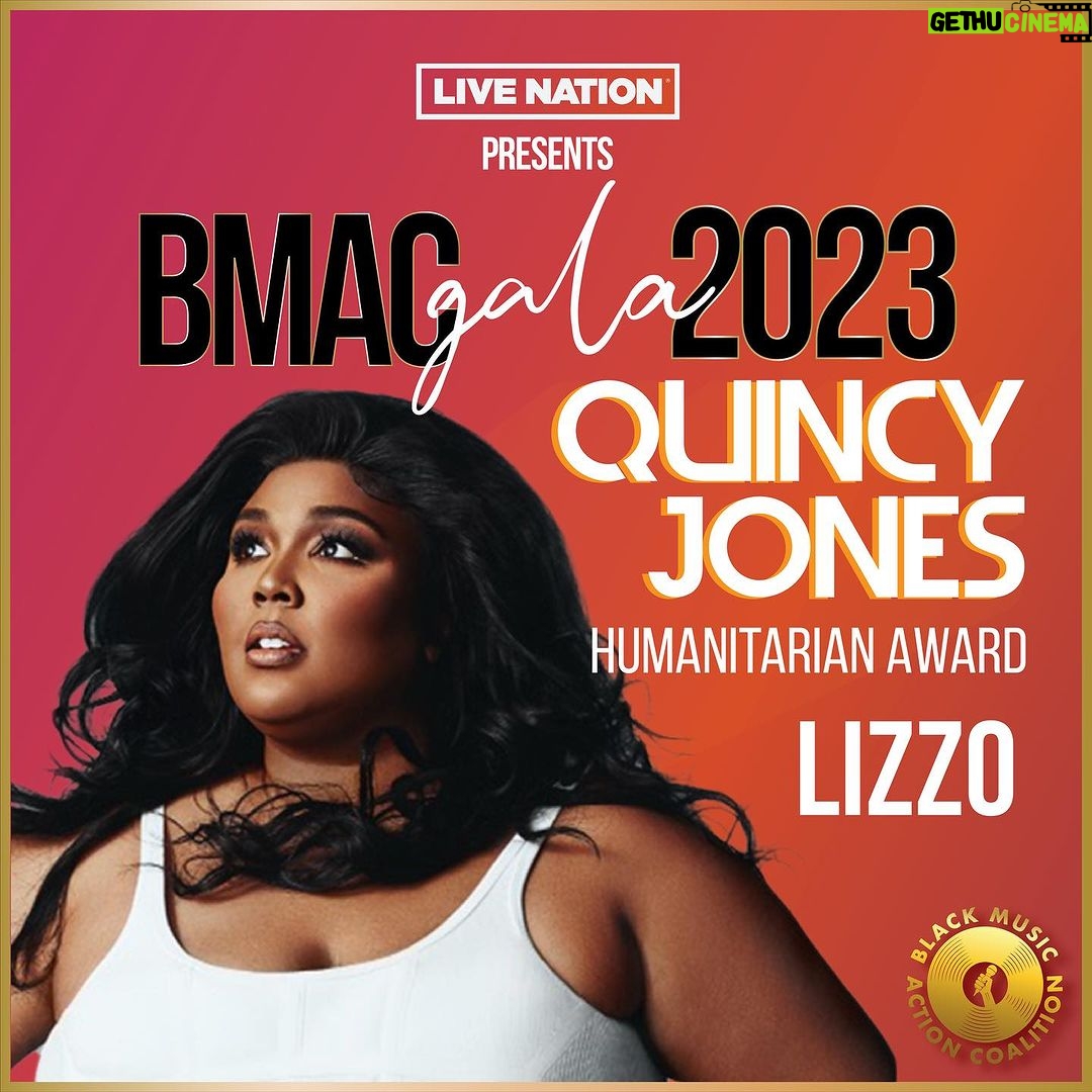 Lizzo Instagram - Honored to be receiving the Quincy Jones Humanitarian Award from @bma_coalition ! I can’t wait to celebrate at the Gala💖🥂