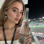 Lizzy Greene Instagram - #GiftedByEvian Hydrating with @evianwater in the Paddock Club at @f1 Las Vegas🏎️ Starting off race week right! #f1 #LasVegasGP #ad