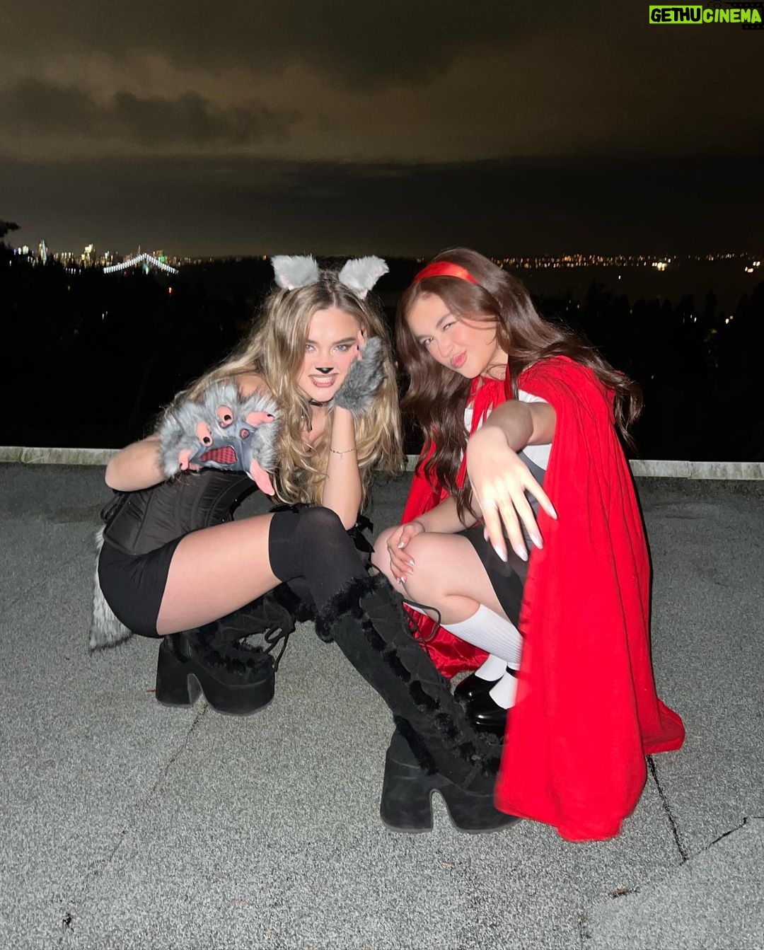 Lizzy Greene Instagram - red riding hood and the wolf❣️🐺🧺 Vancouver, British Columbia
