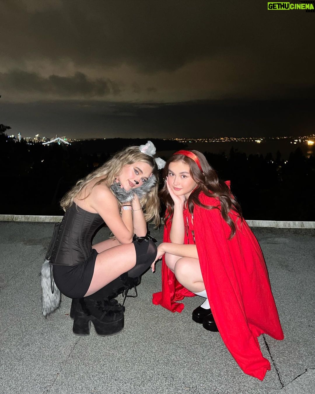 Lizzy Greene Instagram - red riding hood and the wolf❣️🐺🧺 Vancouver, British Columbia