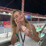 Lizzy Greene Instagram - #GiftedByEvian Hydrating with @evianwater in the Paddock Club at @f1 Las Vegas🏎️ Starting off race week right! #f1 #LasVegasGP #ad