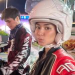 Loisa Andalio Instagram - may napilit ako mag titkok, ayan pumayag siya kasi inulan kami sa ride kanina.💜🌧️💨 @iamr2alonte