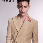 Louis Partridge Instagram - !!?!?? Can’t get my head around this one🤯so so grateful @britishvogue for the feature, link in bio🤍🤎 Photographer - @josephsinclair Stylist - @mrfabioimmediato Groomer - @thebradylea Words by @naomialexandrapike