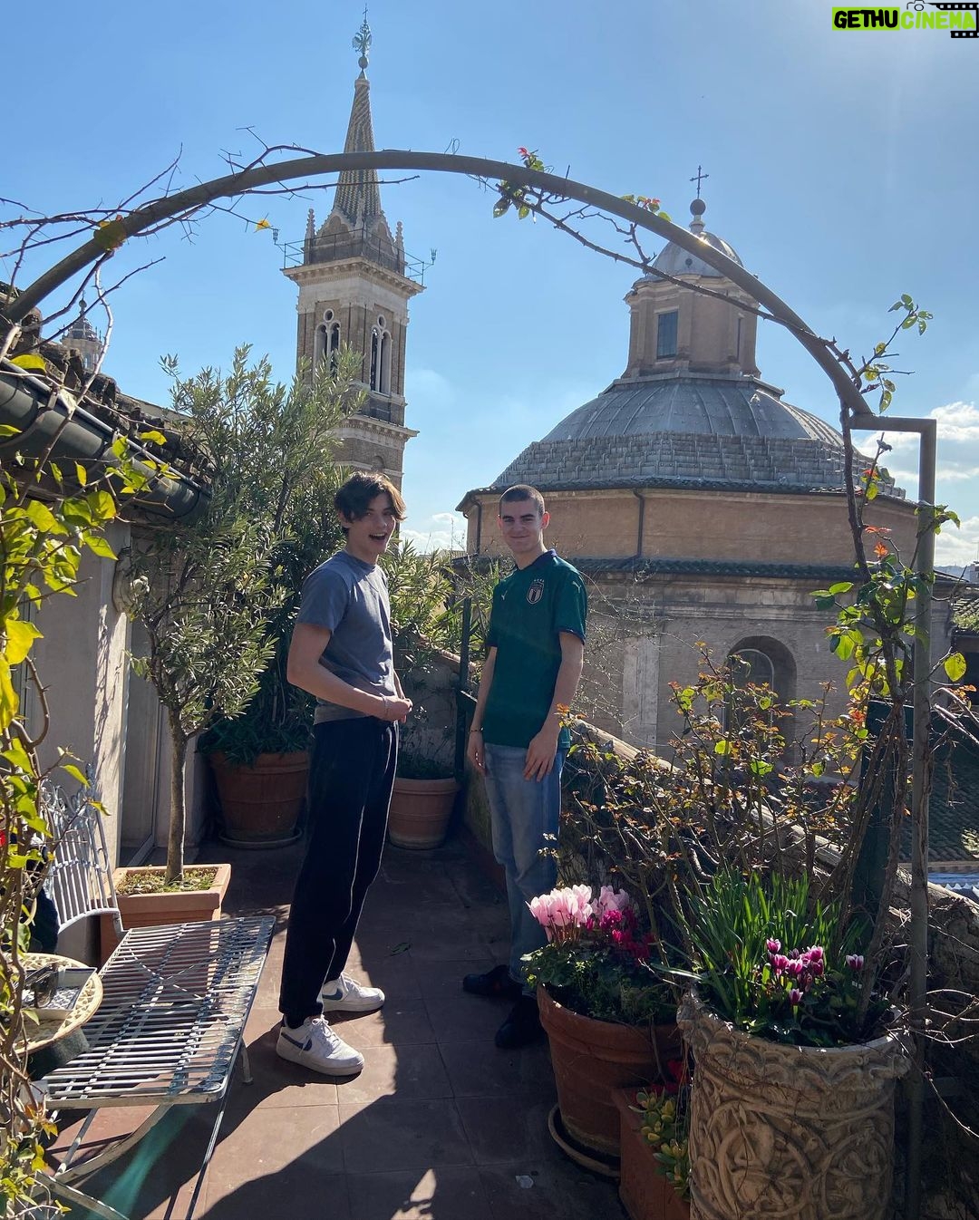 Louis Partridge Instagram - When In Rome pt.2 except I found a beautiful terrace with a little arch and a big Oscar Rome, Italy