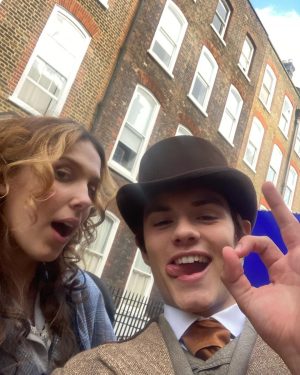 Louis Partridge Instagram - 3 day countdown!!! 🍾💐Enola Holmes 2 out on Friday everyone. Been a while but we’re back and even better baby💃💃💃
