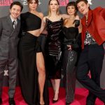 Louis Partridge Instagram - PISTOL PREMIERE❤️‍🔥 What a night, and what an amazing group of people. Had a wild time shooting this with a truly special cast and crew. Can’t wait to release it into the world. You guys are gonna enjoy this one… May 31st!👨‍🎤 @thebradylea @chrisbrownstylist @prada @chromeheartsofficial @disneyplusuk Odeon Luxe Leicester Square