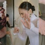 Lovi Poe Instagram - Cue in the tears, laughter and more champagne with this bride tribe. ♥️ Beyond grateful to all my bridesmaids for the walk down memory lane, for giving me moments of stillness and sharing stories that will make my tummy ache. 🥂 Love this sisterhood who are all extra beautiful and ethereal in moss green dresses by @chynnamamawal Cliveden House