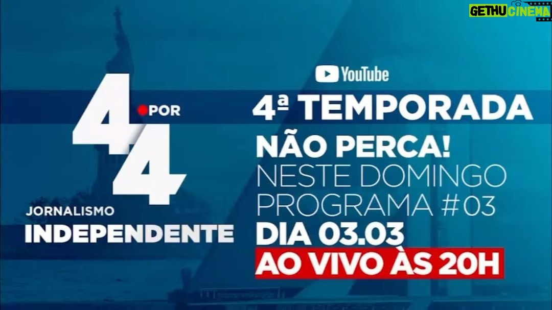 Luís Ernesto Lacombe Instagram - Neste domingo, 03/03, ao vivo, no nosso canal do YouTube, tem PROGRAMA 4 POR 4. Terceiro programa da quarta temporada. Convidado especial: @nikolasferreiradm . #programa4por4 #quartatemporada