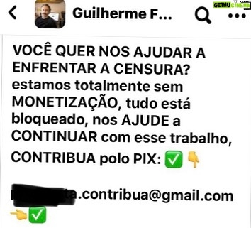 Luís Ernesto Lacombe Instagram - Tem gente pedindo contribuição financeira, por meio de PIX, usando o meu nome e a minha imagem e os nomes e as imagens do Rodrigo Constantino e do Guilherme Fiuza… Fazem isso a toda hora nas redes sociais… Agora, estão agindo no Facebook. Não façam depósito! São PICARETAS! É picaretagem, é golpe. #golpe #picaretas #picaretagem #golpedopix