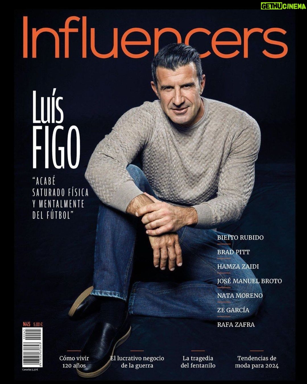 Luís Figo Instagram - Thks @influencersmgz a nice conversation about football ⚽️ and my professional projects.👌🤩 @valero_rioja 📸