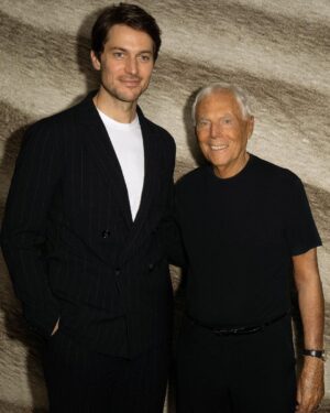 Lucas Bravo Instagram - Milano & @giorgioarmani