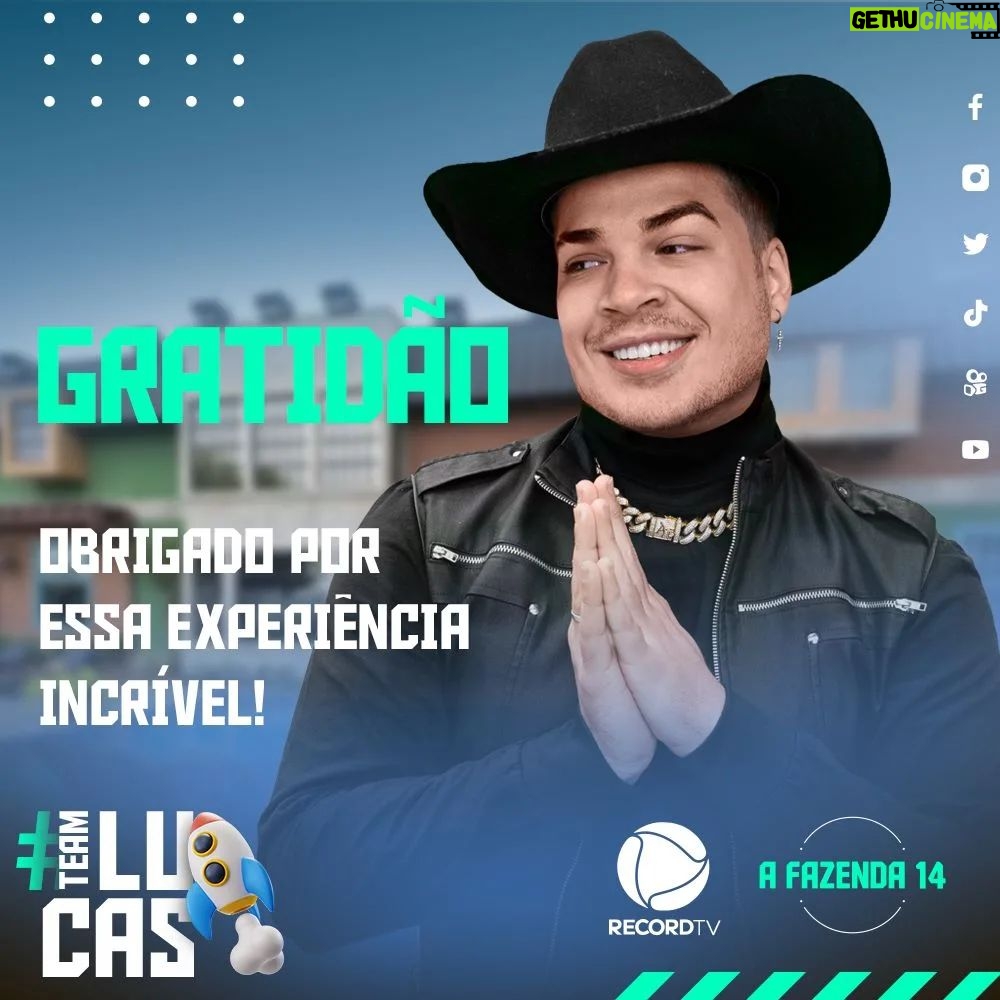 Lucas Santos Instagram - “Ainda que eu ande pelo vale da sombra da morte, não temerei mal algum, porque Tu estás comigo.” Salmos 23:4 Primeiro de tudo, precisamos agradecer a Ele, que nunca desamparou nosso menino e sempre manteve seu coração cheio de fé, ternura e esperança. 🙌 Agora, queremos agradecer a cada um de vocês que votaram, se empenharam nos mutirões e torceram muito pelo Lucas. Muito obrigado família #TeamLucas!! 🚀 O jogo infelizmente acabou para o nosso foguetinho, mas sabemos que ele foi o que simplesmente ELE, em toda competição. Temos certeza que muitas oportunidades e sonhos a se realizar esperam nosso garoto aqui fora. Gratidão pessoal! 🫶