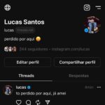 Lucas Santos Instagram - já estou na threads também e vou adiantando, nada de post sério por lá 😂✌🏻