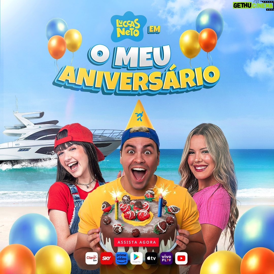 Luccas Neto Instagram - Vc foi convidado pro meu aniversário!!! Meu novo filme lançou nas plataformas digitais!!!