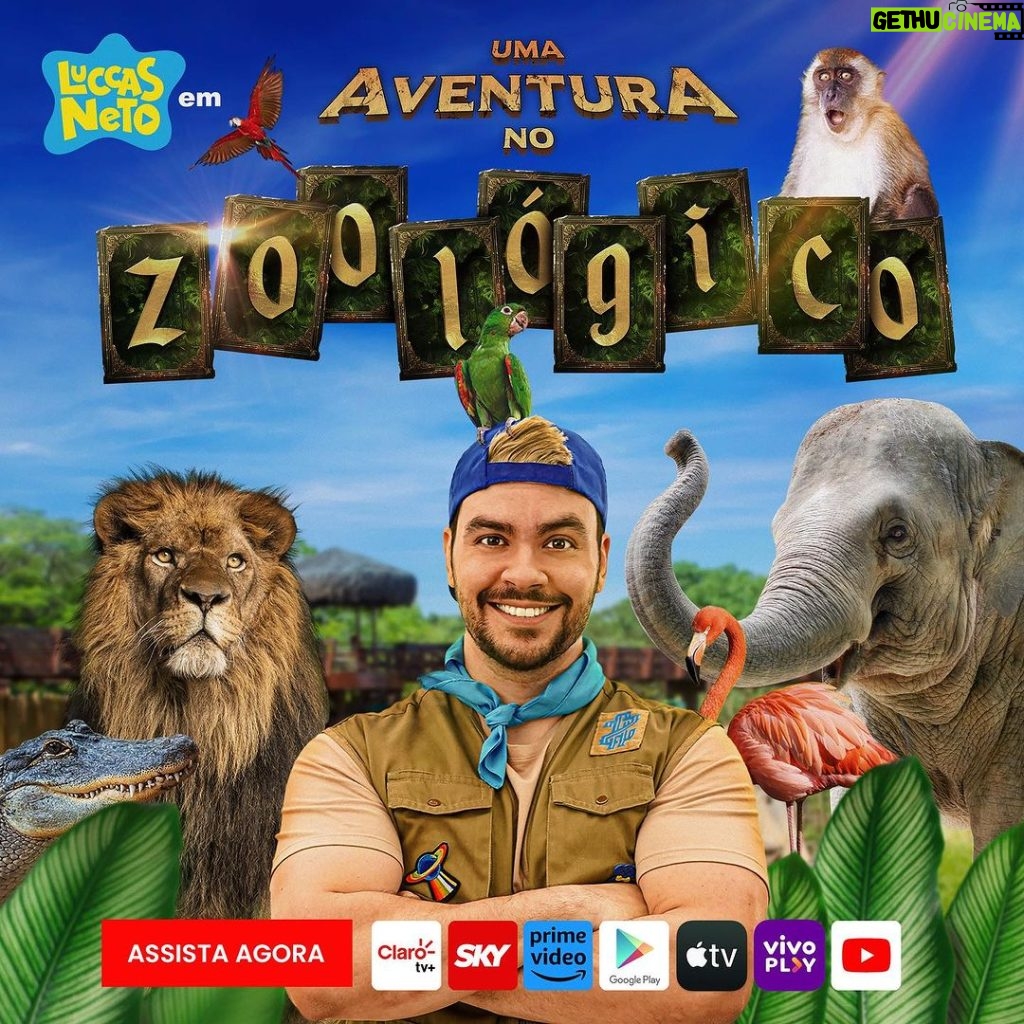 Luccas Neto Instagram - Mais um filme e dessa vez a aventura é dentro de um zoológico de verdade! NÃO PERCA! Assista hoje com sua família nas melhores plataformas digitais!