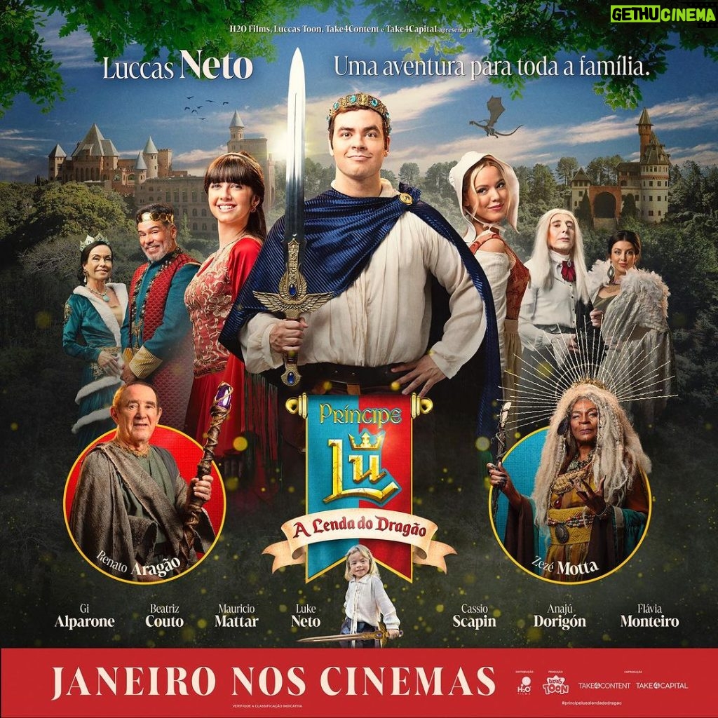 Luccas Neto Instagram - Príncipe Lu e a Lenda do Dragão!!! Em Janeiro nos Cinemas de todo o Brasil! 👑🐉 #PrincipeLuOFilme #PrincipeLu
