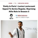 Lucien Laviscount Instagram – MERCI!
Un, deux, SEASON THREE… 🇫🇷
#EmilyinParis Paris, France