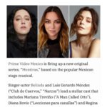 Luis Gerardo Méndez Instagram - Se viene #MentirasLaSerie! Cuando mi socio @geragatica y yo fundamos nuestra productora @cinevaquero, hicimos el compromiso de crear proyectos innovadores, arriesgados y emocionantes. Me formé como actor en el teatro y en los musicales y siempre quise encontrar la manera de rendirles tributo en la pantalla. Hace 5 años me di cuenta que la respuesta siempre estuvo frente a mí con el extraordinario trabajo que José Manuel Lopez Velarde había hecho en #MENTIRAS. Tuvimos la certeza de que en México estábamos listos para llevar un musical de este tamaño a la televisión. Hoy por fin, cobijados por nuestro equipo en @primevideomx, MENTIRAS es una realidad y hacerlo de la mano de todos estos cómplices me hace sonreír. No puedo esperar a que vean la magia que están haciendo @belindapop, @dibovioh, @reginablandon y mi queridísima @soymtrevino. 👊🏻🎤