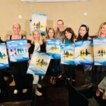 Luisana Lopilato Instagram - Clase de pintura 👨‍🎨🎨 con amigas ❤️. La pasamos de 10! La verdad es que me tenía poca fe, pero me quedé contenta con el resultado final! ¿Qué opinan? 🤔#cumplegrace . Painting class 👨‍🎨🎨 with friends ❤️. I had little faith in myself, but I was happy with the results. What do you think? 🤔