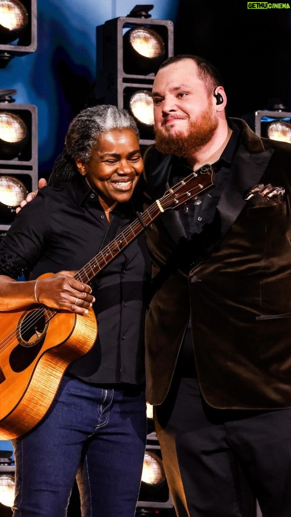 Luke Combs Instagram - Can a fast car transport us back to this historic #GRAMMYs performance?! ✨ #TracyChapman + #LukeCombs on stage together = legendary!