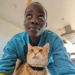 Lupita Nyong’o Instagram – Neighborhood watch, reporting for duty. 👀🙋🏿‍♀️🐱#Caturday