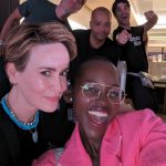 Lupita Nyong’o Instagram – Best time discovering my Eras era with my sister Fiona, @mssarahcatharinepaulson and her sister Rachel 💖💖💖💖! Earrings bejeweled by @debeersofficial and friendship bracelets by me… and some of you!! Thanks to all the Swifties for your suggestions — trading bracelets was super sweet 🍬