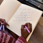 Lupita Nyong'o Instagram - Don’t forget to stop and breathe in the moment! 💜💖 Pressing pause and taking in these magnifique moments from my trip to Paris. Merci @debeersofficial and @chanelofficial for a wonderful week. 1. Chanel show with iconic Parisian view. (They painted the cobblestones to match my outfit!) 2. Summer in Paris is verdant 3. Gooooood Foooooooooood 🤤 4. Reunion with @rashidajones & @Selema 5. Love in Coco Chanel's apartment 😱😍🛋️👩🏿‍🤝‍👨🏿 6. My message for Coco Chanel 💌 7. Dreams of holding court like Coco on the iconic staircase 8. And a cheeky make-up moment!